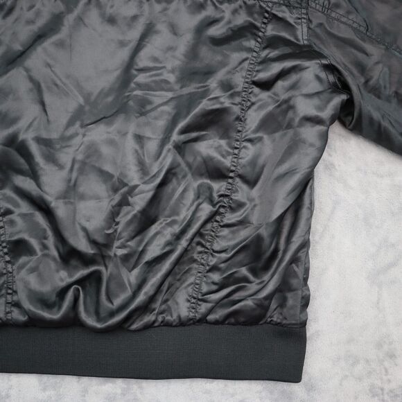 X Mail Jacket Mens XXL Black Long Sleeve Banded Cuffs Casual Full Zip Pockets - Picture 16 of 16